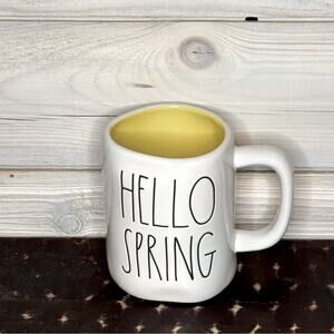 Rae Dunn Hello Spring Yellow Inside Mug
